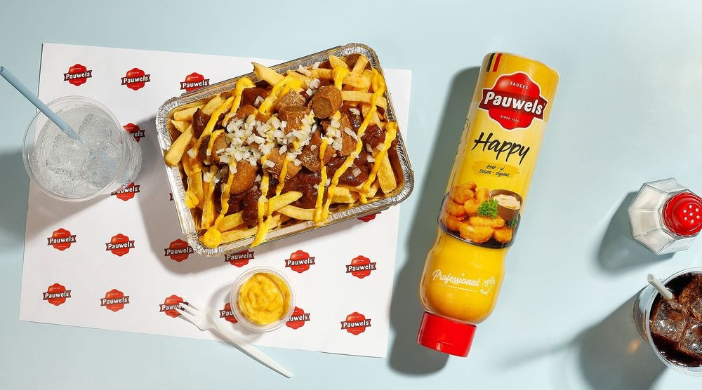 Happy friet bowl met Happysaus